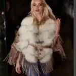 Piumino con pelliccia volpe Kristal e frange Donna Fur Milano